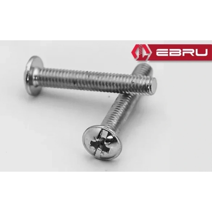 Yuvarlak Yıldız Başlı Rysb Kulp Vidası, Civata M4x45 - 500 Adet