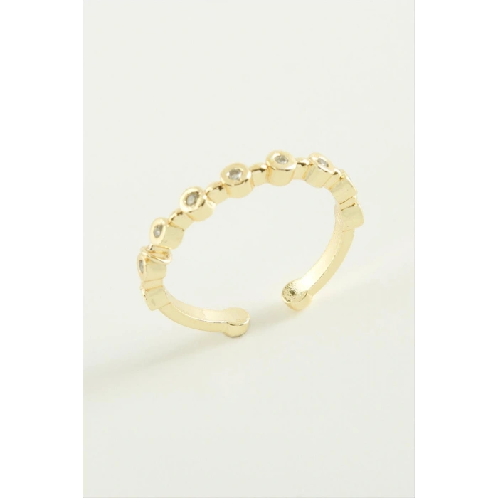 Yuvarlak Zirkon Taşlı Yüzük