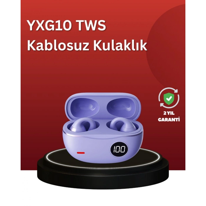 Yxg10 Açık Kulak Bluetooth Kulaklık – Klipsli Güvenli Spor Tasarım 30 Saat Pil