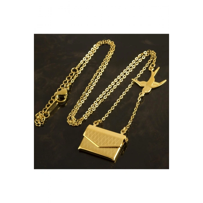 Zarf I love You Lüks Çelik Kolye