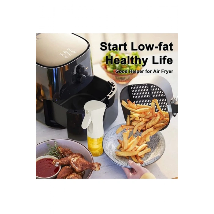 Zeytinyağı Limon Cam Sprey Şişesi Cam Yağ Püskürtücü Yağdanlık Airfryer Tasarruf 200 ml