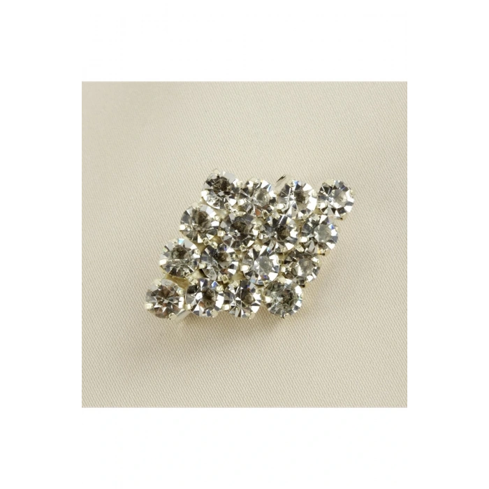 Zikzak Taşlı Broş