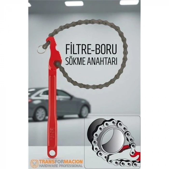 Zincirli Filtre Sökme Anahtarı - Boru Sökme Anahtarı
