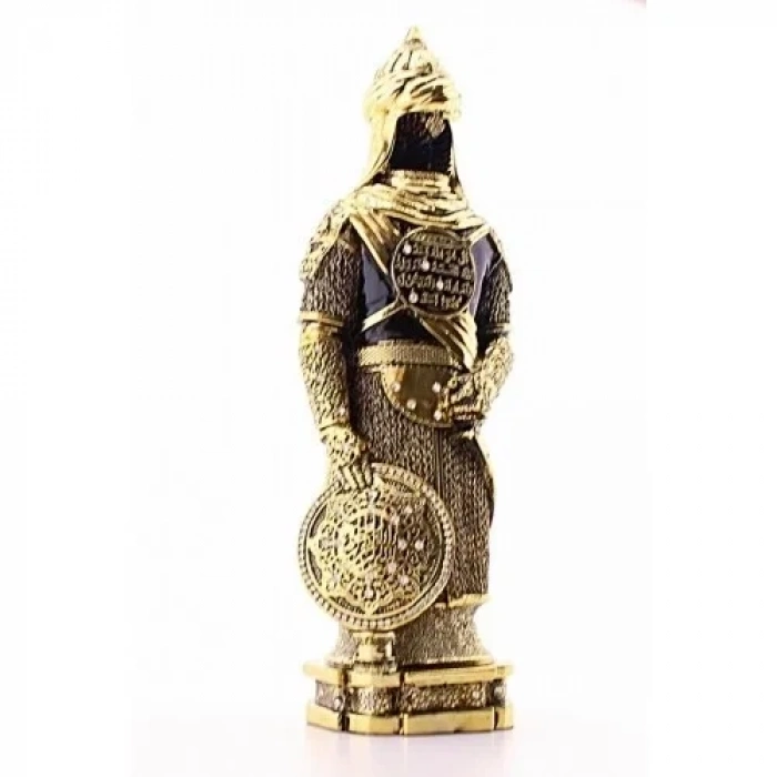 Zırhlı Cevşen Ayetli Asker Gold Biblo 3 Boyutlu Büyük Boy 32 cm-018