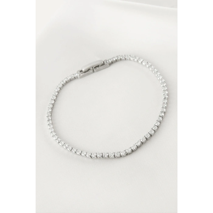 Zirkon Taşlı Suyolu Bileklik 4 mm