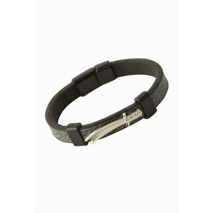 Zülfikar Mıknatıslı Deri Bileklik