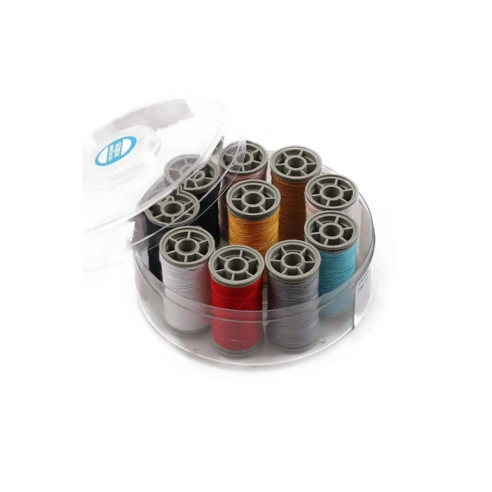 Zümrüt No:120 , %100 Polyester Dikiş Ipliği Kaliteli 10 Adet Farklı Makara Ip  -13073