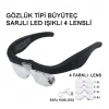 - Şarjlı Gözlük Büyüteç  4 Farklı Lens -11537dc