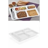 1 Adet  5 Bölmeli Kırılmaz Tabldot Tabak Self Servis Yemekhane Okul Lokanta Tabildot (40 cm x28 cm)