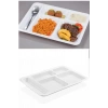 10 Adet  5 Bölmeli Kırılmaz Tabldot Tabak Self Servis Yemekhane Okul Lokanta Tabildot (40 cm x28 cm)