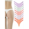 10 Adet Pamuklu Kadın Klasik Tanga Soft Renkler