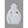 10 Kasıma Özel Üç İplik Kapüşonlu Baskılı SweatShirt - Beyaz -