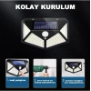 100 Led Dış Mekan Solar Aydınlatma Fotoselli Solar Lamba Hareket Sensörlü