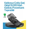 10000mah Kablosuz Ve Hızlı Şarj Destekli Powerbank – Taşınabilir Şarj Gücü