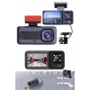 1080p Sürüş Kaydedici 2 İnç Araç Araba Ön İç Arka DVR IPS Ekran