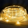 10m 100 LED Solar Led Işık Gün Işığı Şeffaf Kablolu