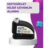 110 Db Alarm Disk Kilidi Motosiklet Scooter Bisiklet Güvenlik