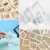 11x11cm Standlı 3D Takı Ziynet Hatıra Koleksiyon Saklama Kutusu Şeffaf Film Çerçevesi (4887)
