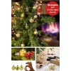 12 Adet Gold 2,5 Cm Mini Yılbaşı Topu, Noel Çam Ağacı Topu, Süs Topu