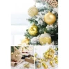 12 Adet Gold 2,5 Cm Mini Yılbaşı Topu, Noel Çam Ağacı Topu, Süs Topu