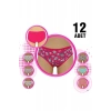 12 Adet Kız Çocuk Desenli Slip Külot