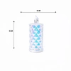 12 ADET LED CANDLE KAMP KÜÇÜK BOY= ÇAP:5CM - Y: 9CM PİLLİ LED MUM MİKA KRİSTAL PLASTİK YAKUT-13635 (4887)