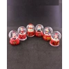 12 Adet Yeni Yıl   Yılbaşı Temalı Mini Boy Işıklı Kar Küresi 6,5 cm