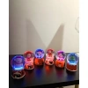 12 Adet Yeni Yıl  Yılbaşı Temalı Mini Boy Işıklı Kar Küresi 6,5 cm