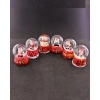 12 Adet Yeni Yıl  Yılbaşı Temalı Mini Boy Işıklı Kar Küresi 6,5 cm