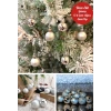 12’li Yılbaşı Çam Ağacı Süsü Gümüş – 4 cm Parlak & Simli Karışık Top Süsler Noel Çam Ağacı Süsü