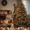 12’li Yılbaşı Çam Ağacı Süsü Gümüş – 4 cm Parlak & Simli Karışık Top Süsler Noel Çam Ağacı Süsü