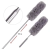 140 Cm Teleskopik Uzatılabilir Mikrofiber Yumuşak Başlıklı Gri Toz Alma Fırçası Toz Püskülü