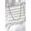 14K Gold Renk Kaplama Plaka Ezme Model Zincirli CM Kadın Kolye - TJ-BKO10743