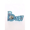 2 Adet Baby Yazılı Sevimli Mini Resim Çerçevesi Mavi