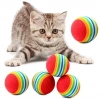 2 ADET GÖKKUŞAĞI RENKLI KEDI KÖPEK OYUN TOPU
