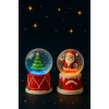 2 Adet Led Işıklı Mini Kar Küresi 6,5 cm – Noel Baba & Yılbaşı Çam Ağacı Dekoratif Işıklı Biblo