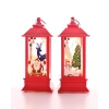 2 Adet Noel Baba Yılbaşı Temalı Led Titreyen Mumlu Mini Fener Asma Kulplu Kırmızı