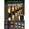 2 Adet Yeni Nesil Solar Çift Yönlü Duvar Lambası Güneş Enerjili Solar Aydınlatma Modern Dekorasyon