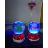 2 Adet Yeni Yıl Çam Ağacı Ve Kardan Adam  Temalı Mini Boy Işıklı Kar Küresi 6,5 cm