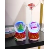 2 Adet Yeni Yıl Çam Ağacı Ve Kardan Adam Temalı Mini Boy Işıklı Kar Küresi 6,5 cm