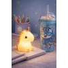 2li Set RGB Led Unicorn Gece Lambası Yumuşak Silikon – Mavi Unicorn Tema 450 ml Çift Katman Suluk