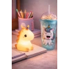 2li Set RGB Led Unicorn Gece Lambası Yumuşak Silikon – Mavi Unicorn Tema 450 ml Çift Katman Suluk