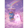 2li Set RGB Led Unicorn Gece Lambası Yumuşak Silikon – Mor Unicorn Tema 450 ml Çift Katman Suluk