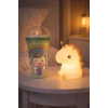 2li Set RGB Led Unicorn Gece Lambası Yumuşak Silikon – Yeşil Unicorn Tema 450 ml Çift Katman Suluk