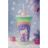 2li Set RGB Led Unicorn Gece Lambası Yumuşak Silikon – Yeşil Unicorn Tema 450 ml Çift Katman Suluk