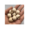 20 Gr (20 Adet) Ahşap Boncuk 15 mm çap x 10 mm Delik Doğal Yuvarlak Ahşap Makrome El İşi Çanta