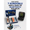 2025 Model Kablosuz Kulaklık Ve Yeni Nesil Akıllı Saat Metal Kayış Plastik Kayış