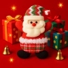  Noel Yılbaşı Çam Ağacı Süsü Peluş Tekstil Örme Orta Boy 17 cm x 11 cm