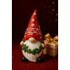  Yılbaşı Noel Cücesi El Boyama Biblo 21 Cm Büyük Boy – Premium Yılbaşı Koleksiyonluk Hediye