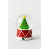  Yılbaşı Noel Süslü Çam Ağacı Temalı Mini Boy Işıklı Kar Küresi 6.5 cm A